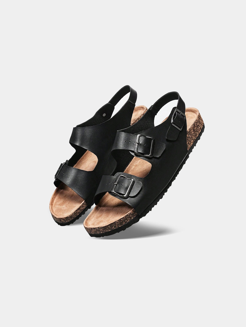 Men¡¯s Black Slip-On Mule Sandals