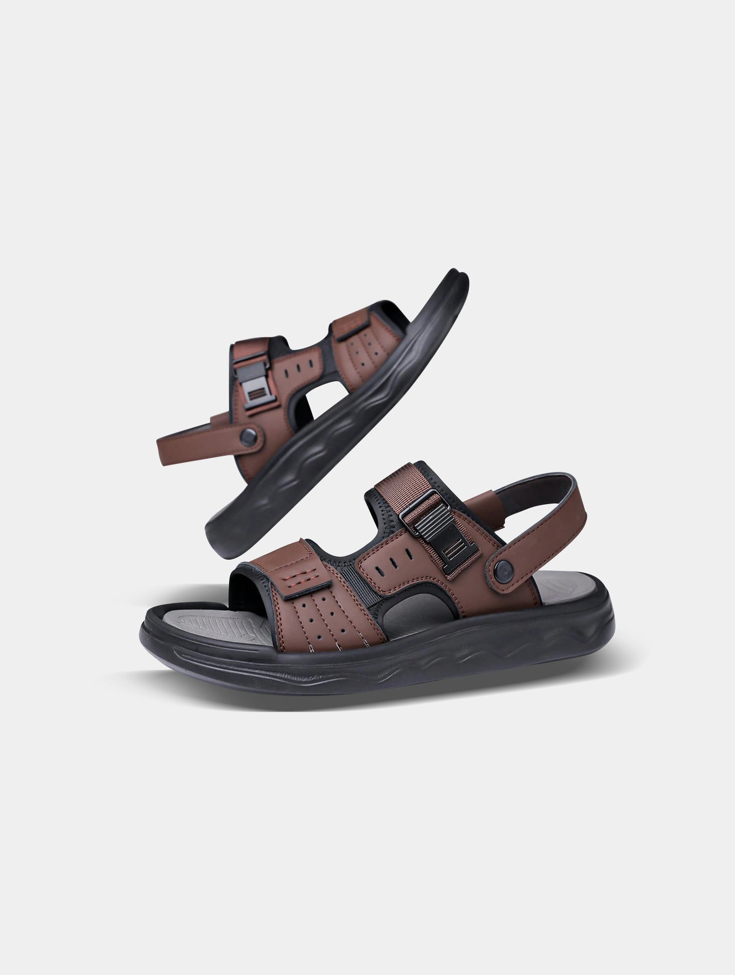 Men¡¯s Brown Slip-On Sandals