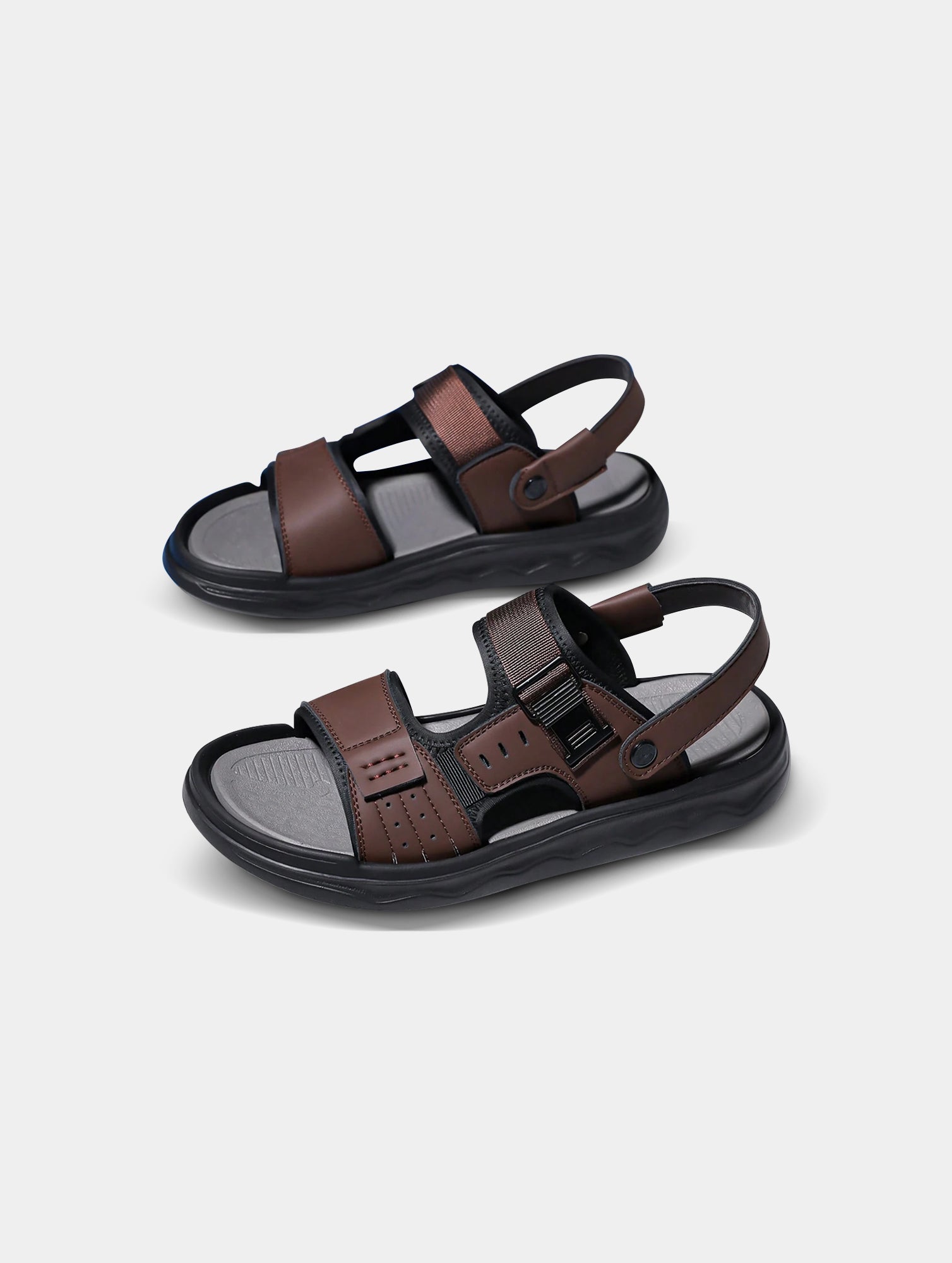 Men¡¯s Brown Slip-On Sandals
